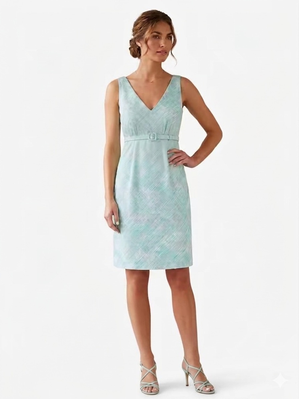 Vintage Jane Street Empire Waist Midi Dress Size 6 NWT Cotton Blend Lined